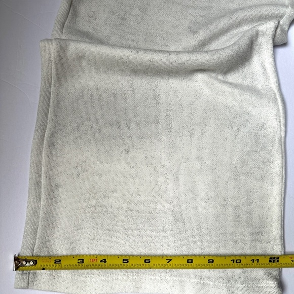 Zara Glitter Textured Wide-Leg pants Medium and sweater Larger Set White Women's - Picture 5 of 16